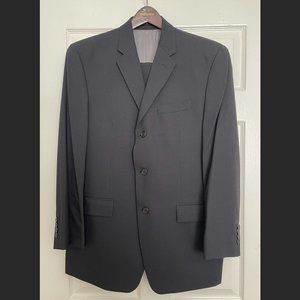Calvin Klein Men's Suit 100% Wool 2 Pcs- Jacket Size 40R - Pants Size 32x30